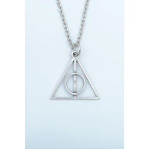 Harry Potter Ölüm Yadigarları Üçgen Gümüş Kaplama Düz Zincir Kolye