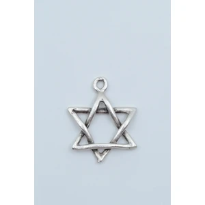 Minimal Pentagram Gümüş Kaplama Kolye Ucu