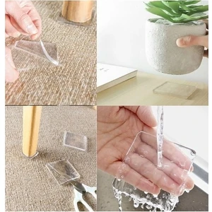 4 Adet Silikon Şeffaf Zemin Koruyucu Kaydırmaz Dayanıklı Ped Mobilya Kaydırmaz