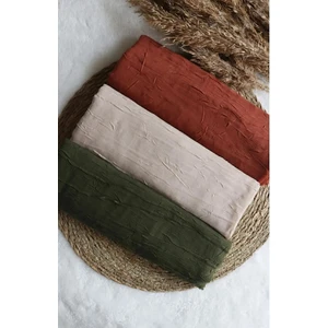 Bambu Kraş Şal 3’lü Set Asker Yeşili,kiremit,taş