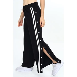 Kız Çocuk %100 Pamuk Yandan Çıt Çıtlı Siyah Alt EŞOFMAN-EŞF-0005