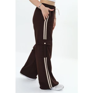 Kız Çocuk %100 Pamuk Kargo Cepli 2 Iplik Stoperli Eşofman Altı – Ayarlanabilir Beliyle Rahat TASARIM-EŞA-001