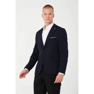 Erkek Slim Fit Blazer Ceket Lacivert