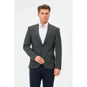 Erkek Slim Fit Likralı Blazer Ceket Antrasit
