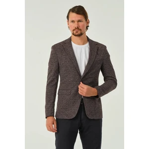 Erkek Slim Fit Blazer Ceket Koyu Bordo