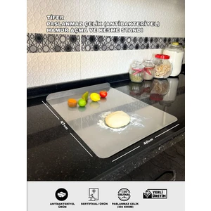 304 Paslanmaz (Antibakteriyel) Çelik Kesme ve Hamur Açma Standı