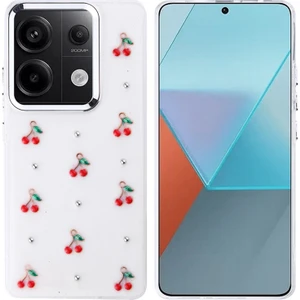 Techno Guru Redmi Note 13 Pro 4g Kılıf Simli Kamera Çerçveli ve Mini Figür Desenli Ultra Koruma Sağlayan Kutup Sert Silikon Kapak