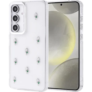 Samsung Galaxy S24 Fe Kılıf Simli Kamera Çerçveli ve Mini Figür Desenli Ultra Koruma Sağlayan Kutup Sert Silikon Kapak