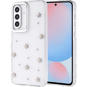 Techno Guru Samsung Galaxy A56 Kılıf Simli Kamera Çerçveli ve Mini Figür Desenli Ultra Koruma Sağlayan Kutup Sert Silikon Kapak