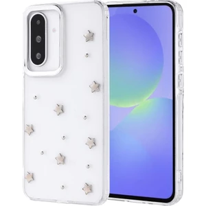 Techno Guru Samsung Galaxy A36 Kılıf Simli Kamera Çerçveli ve Mini Figür Desenli Ultra Koruma Sağlayan Kutup Sert Silikon Kapak