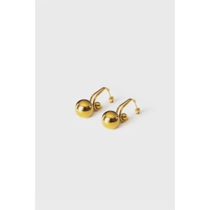 Glare Jewellery Sallantılı Top Model Altın Kaplama Küpe