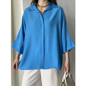 Paw Garage Kadın Alina Ön Patlı Oversize Keten Ayrobin Gömlek