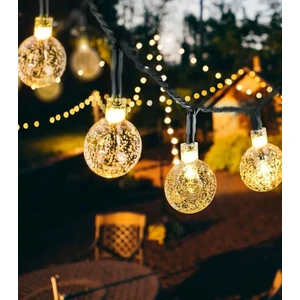 Brokoli Home 7 Metre Güneş Enerjili 8 Modlu Gün Işığı Solar LED Işık 50 Top Dekoratif Yılbaşı Bahçe Balkon ve Teras