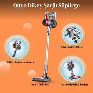 Şarjlı Aydınlatmalı Dikey Süpürge