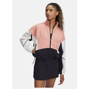 1374889-696 Ua Unstoppable Jacket Pembe Dik Yaka Loose Fit Kadın Zip Ceket