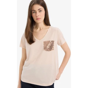 Regular Fit V Yaka Cepli Kısa Kollu Tişört U3769AZ25SP