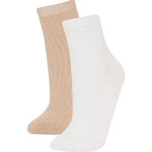 Kadın Dikişsiz Rahat Lastikli Ultra Soft 2'li Bambu Premium Soket Çorap E8640AXNS