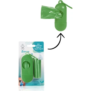 Bamm Bamm Kirli Bebek Bezi Çöp Poşeti Çanta Boy Yeşil Taşıma Çantası ve 2 Rulo (30 Poşet)