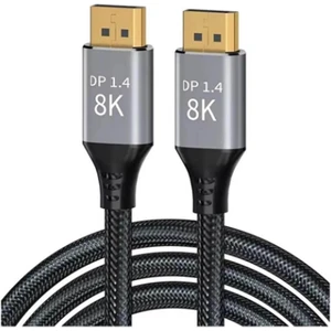 8k Displayport To Displayport 1.4 Kablo 3 Metre - Ultra Hd 8K@60Hz , 4K@144Hz - Freesync, G-Sync