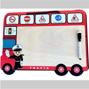 Büyük Boy Çift Taraflı Yazı Tahtası 37X28CM Yaz-Sil Bulmacalı Boyamalı Eğlenceli Yazı Tahtası