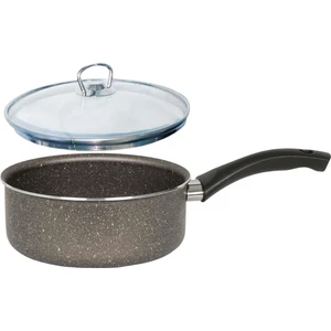 Granit Kaçerola 18 cm Sosluk Cam Kapaklı