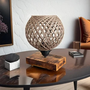 Celestia Home Iskandinav Tarzı Ahşap Abajur, Minimalist Gece Lambası, Şık, Doğal Tasarım, Dekoratif Aydınlatma
