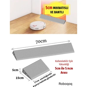 5cm Gri Robot Elektrikli Süpürge Rampası Kapı Eşik Rampası