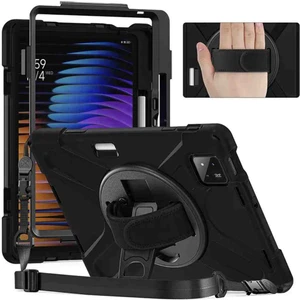 Xiaomi Pad 7/7 Pro/Mi Pad 8/8 Pro 11,2 Inç Kılıf Tank Zırh Silikon Askılı Standlı Kılıfı