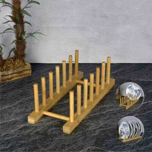 Ahşap Bambu Tabaklık