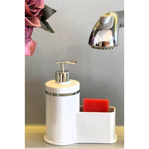 Makri Home Mutfak Veya Banyo İçin Şık Altın Rengi Detaylı Süngerlikli Sıvı Sabunluk , Yerli Üretim