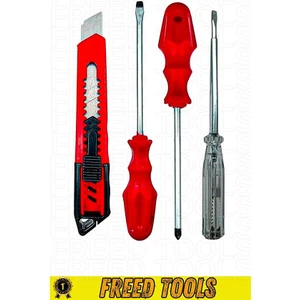 Freed Tools Ontrol Kalemi Yıldız ve Düz Tornavida Maket Bıcağı Tamirci Seti