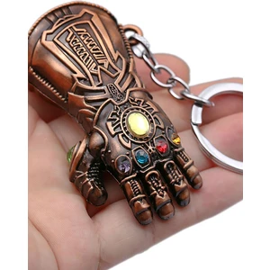 Thanos Eldiveni Şeklinde  Anahtarlık Sonsuzluk Taşları İle Birlikte Metal İşlemeli Anahtarlık