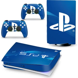 Kt Grup Modern Mavi Ps Logo Playstation 5 Dijital versiyon Sticker Kaplama Seti