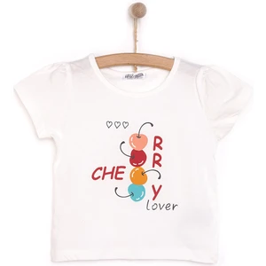 Basic Kiraz Baskılı Tshirt Kız Bebek