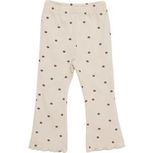 Basic Kız Papatya Desenli  Ispanyol Paça Kaşkorse Tayt Kız Bebek