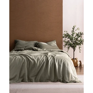 Songe Family Size %100 Pamuk Chambre Baskılı Nevresim Takımı - Haki