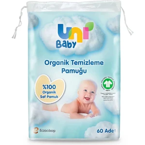 Uni Baby Organik Temizleme Pamuğu 60 Adet