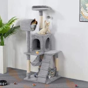 Hamaklı Tünelli Lüx Kedi Tırmalama Evi
