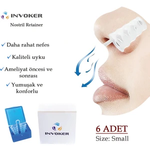 Nazal Dilatör Burun Içi Silikon Apnee Aparatı Nostril Burun Açıcı Silikon Nefes Açan Aparat Small 6 Adet