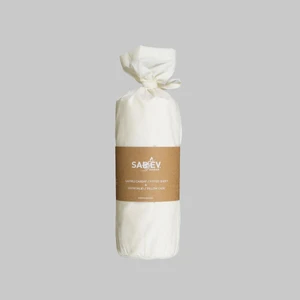 %100 Pamuk Çift Kişilik 160*200 cm 2 Adet Yastık Kılıflı Fitted Çarşaf Seti Ekru