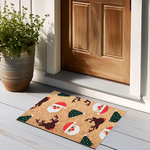 Kaşmir Home Sare By Kaşmir Home Noel Baba Dekoratif Paspas 45 x 75  cm Salon Mutfak Halısı Yolluk Kilim