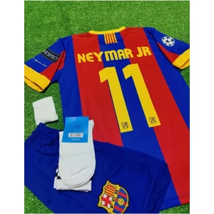 Neymar Jr Barcelona.1 Çocuk Futbol Alt-Üst Takım T-Shrt +Şort+Çorap+Bileklik