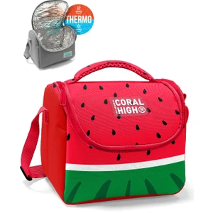 Coral High Kids Kırmızı Yeşil Karpuz Desenli Thermo Beslenme Çantası 12789