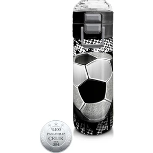 Coral High Kids Futbol Desenli Pipetli ve Direkt Içim Çelik Termos 500 ml 31816