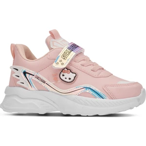 Günlük Kız Çocuk Sneaker Lastik Bağcıklı Hologram Cırtlı Hafif Hello Kitty Ayakkabı 1907