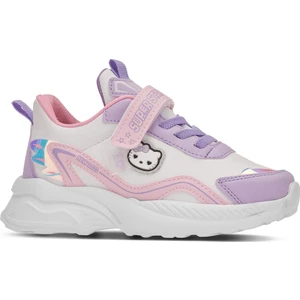 Günlük Kız Çocuk Sneaker Lastik Bağcıklı Hologram Cırtlı Hafif Hello Kitty Ayakkabı 1907