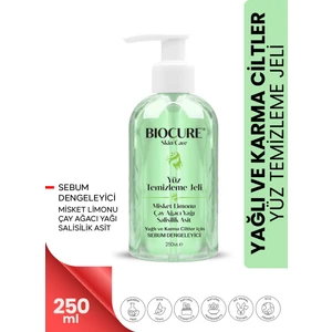 Yüz Temizleme Jeli Karma ve Yağlı Ciltler Için Derinlemesine Temizleyici Salisilik Asit 250ML