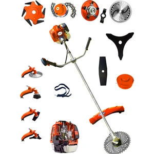 Italia VTEC-800 Motor New 8 In 1 Full Set Yan Tipi Benzinli Motorlu Ot Çalı Tırpanı Çim Makinesi