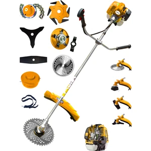 Italia F15 Motor New 8 In 1 Full Set Yan Tipi Benzinli Motorlu Ot Çalı Tırpanı Çim Makinesi