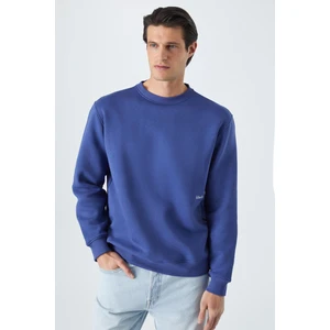 DANE Erkek Organik Kumaşlı Yumuşacık Koyu Mavi Sweatshirt